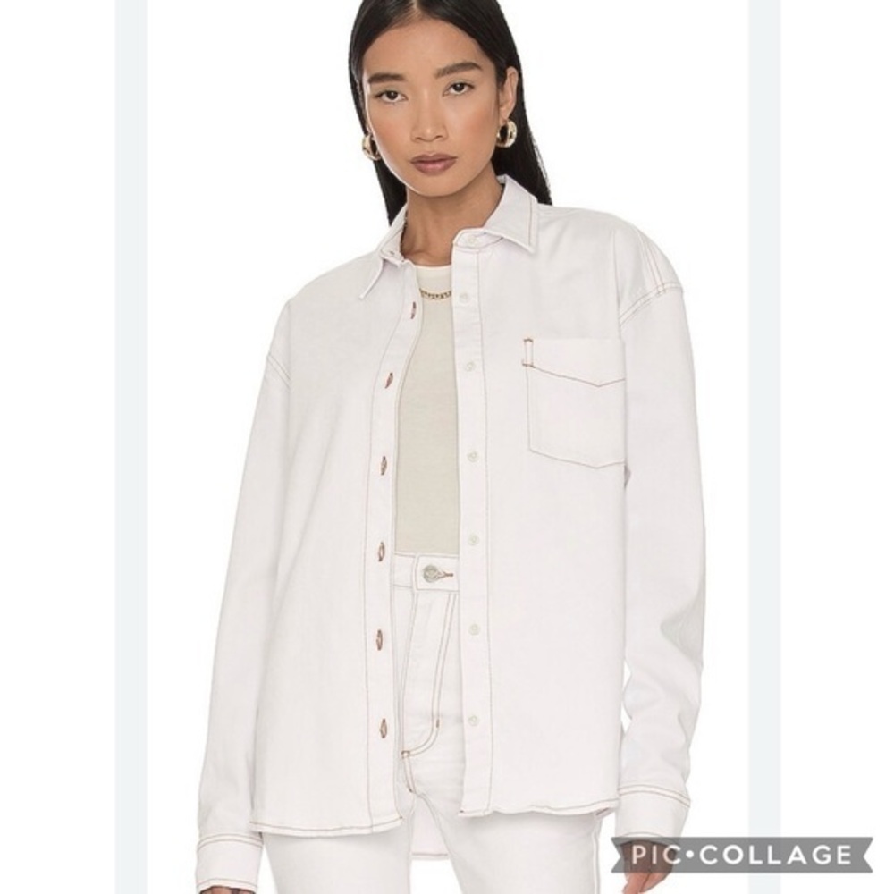 WeWoreWhat Oversized White Boyfriend Shirt Top XS/S Streetwear Gorpcore